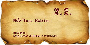 Méhes Robin névjegykártya
